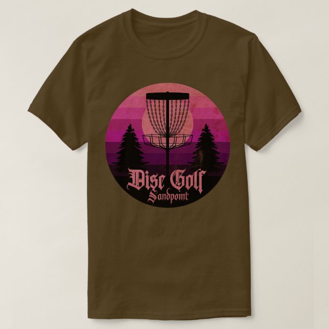 Camiseta Domingo de Sandpoint de Golf de Disco (Frente do Design)