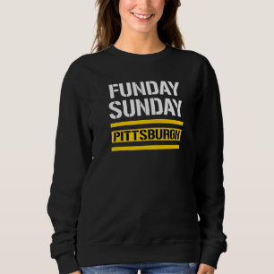 Camiseta Domingo Divertido Pittsburgh Clássico Estilo Vinta