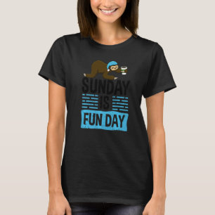 Camiseta Domingo É O Fundiário Cabeça Dormente Preguiçosa A
