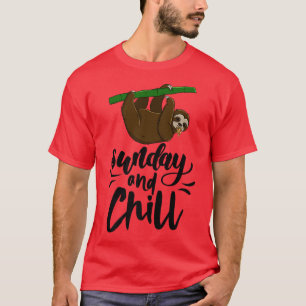 Camiseta Domingo e Relaxa Engraçado Cabeça Sonolenta Pregui