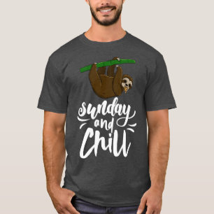 Camiseta Domingo e Relaxa Engraçado Cabeça Sonolenta Pregui