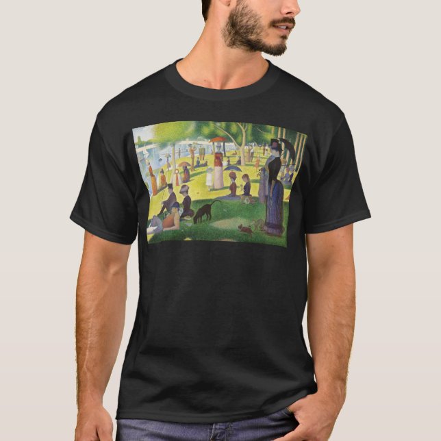 Camiseta Domingo em La Grande Jatte por Georges Seurat (Frente)