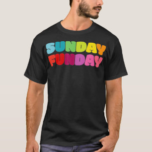 Camiseta Domingo, Funday, Festa de Cor do Arco-Íris