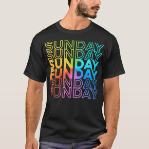 Camiseta Domingo, Funday, Rainbow Fade Color Fade