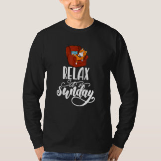 Camiseta Domingo Preguiçoso Relaxar Sono Mulheres Cabeça Pr