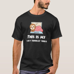 Camiseta Domingo Preguiçoso Sono Ficar Em Casa Preguiça