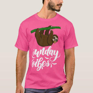 Camiseta Domingo Vibes Engraçada Cabeça Sonolenta Amar Mulh