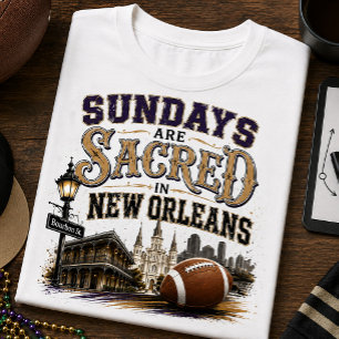 Camiseta Domingos São Sagrados no Futebol de Nova Orleans