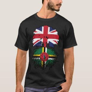 Camiseta Dominica British Tree Roots Flag