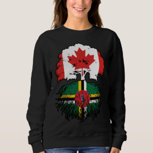 Camiseta Dominica Canadense Canada Tree Roots Flag