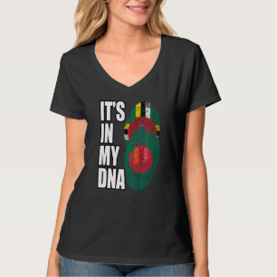 Camiseta Dominica e Bangladeshi Misturam DNA Bandeira Heran