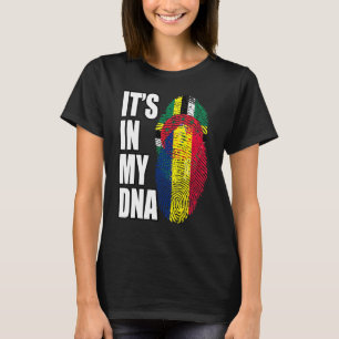 Camiseta Dominica e Chadiano Mistura Dna Bandeira Patrimóni