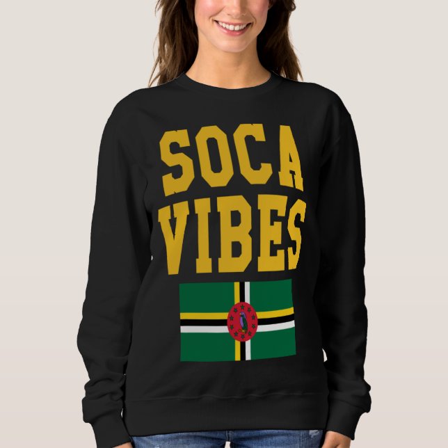 Camiseta Dominica Flag Soca Vibes jouvert party Caribbean c (Frente)
