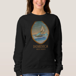 Camiseta Dominica West Indies Vintage Retro Sailboat Vacat