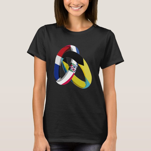 Camiseta Dominican Republic Flag Bahamas Grown Ring Marriag (Frente)