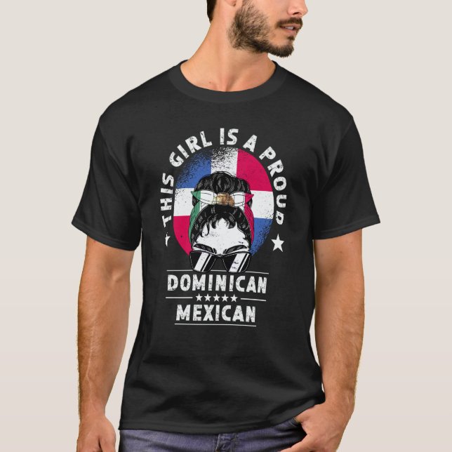 Camiseta Dominican Republic Flag Mexico Grown Women Girl Pr (Frente)