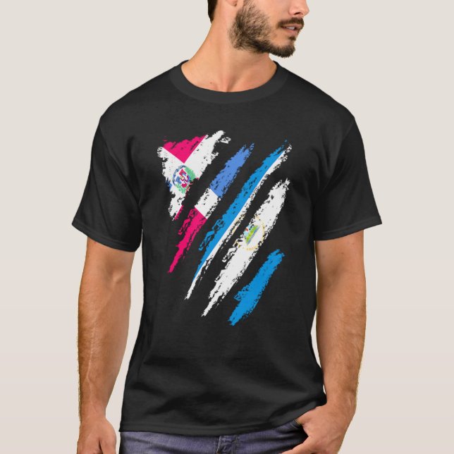Camiseta Dominican Republic Flag Nicaragua Grown Country St (Frente)