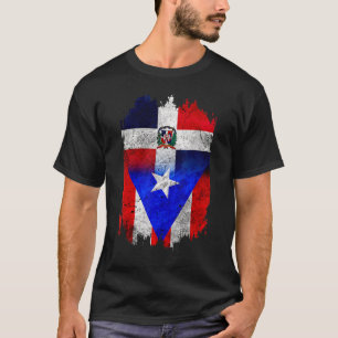 Camiseta Dominicana E Porto-Riquenha Bandeira Domini
