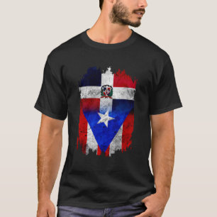Camiseta Dominicana E Porto-Riquenha Bandeira Domini