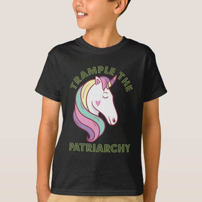 Camiseta Domínio O Patriarcado Feminista do Unicórnio (Frente)