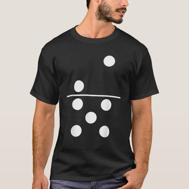 Camiseta Domino Costume 2 5 Fácil Grupo Familiar de Corresp (Frente)