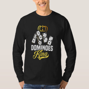 Camiseta Dominó do Rei de Jogo de Tabuleiro de Dominó Mascu
