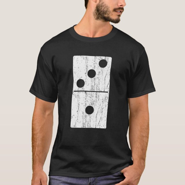 Camiseta Domino Halloween Matching Group Figurume 3 e 1 Ea (Frente)