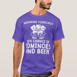 Camiseta Dominoes Engraçado Jogador Beer No Fim De Semana