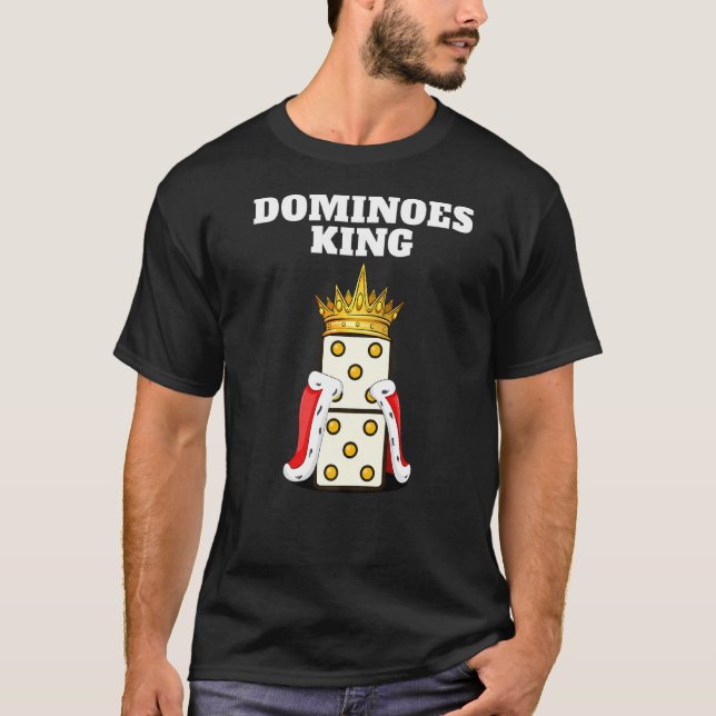 Camiseta Dominoes King Mens Dominoes Player Boys Dominoes (Frente)