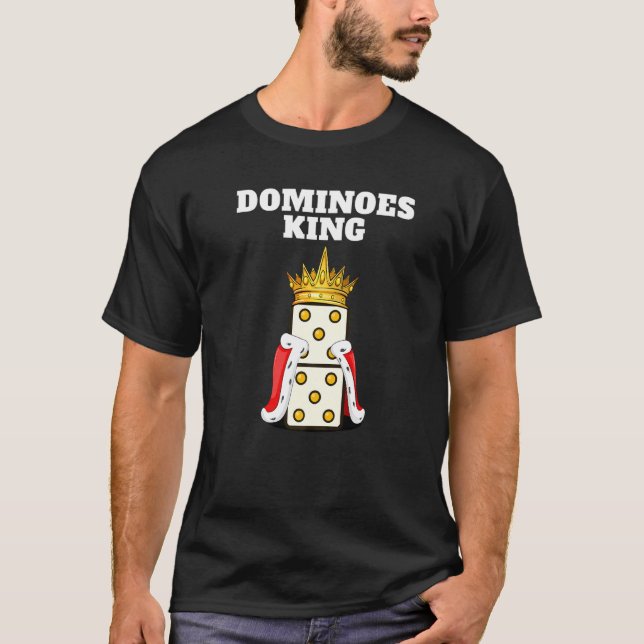 Camiseta Dominoes King Mens Dominoes Player Boys Dominoes (Frente)