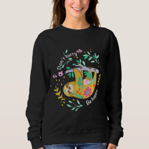 Camiseta Don Hurt Be Happy Cute Lazy Sloth Funny Feed Sc