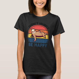 Camiseta Don Hurt Be Happy Sloth Retro Engraçado Chillin Sl