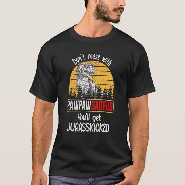 Camiseta Don Mess Com Pawpawsaurus Você Vai Ter Jurasschado (Frente)
