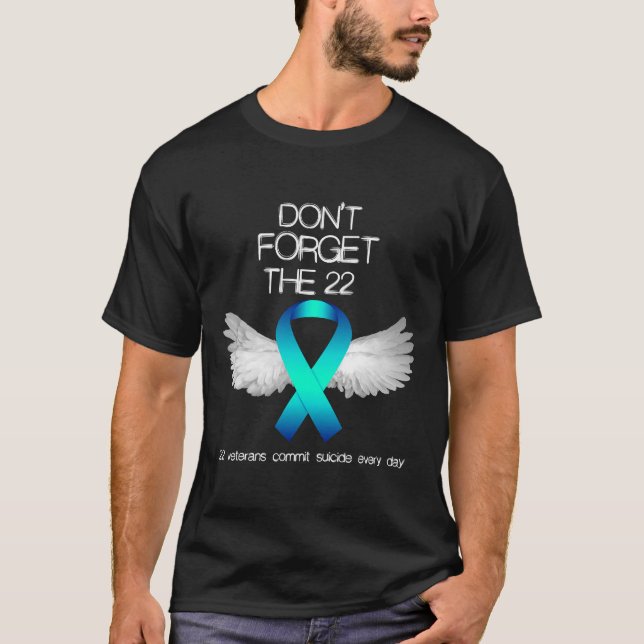 Camiseta Don_t Esqueça os 22 Veteranos SPTSD Awarenes Suici (Frente)