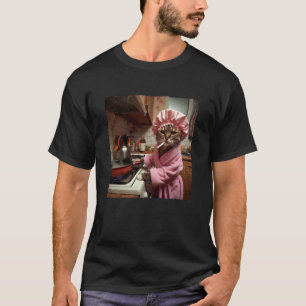 Camiseta Dona de Casa Gato Gato Engraçado Meme Amante de Ga