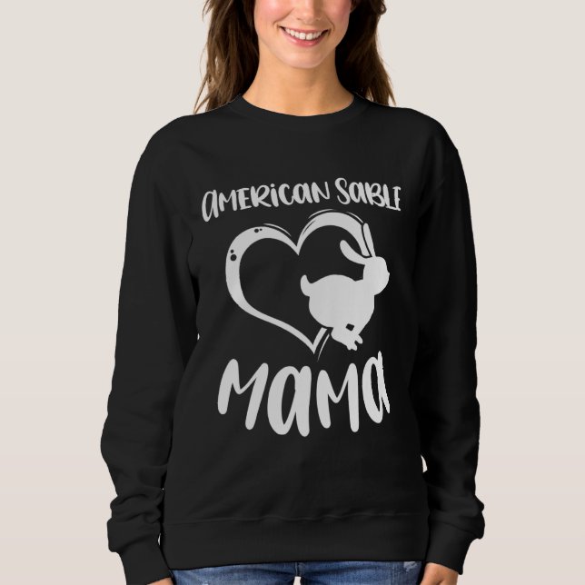 Camiseta Dona de Coelho Sable Americano Mãe Mulheres  (Frente)