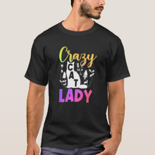 Camiseta Dona de gato flor Dona de gato louca