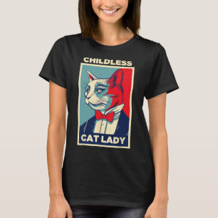 Camiseta Dona de Gato sem Filhos 2024 Gatinho Engraçado Mãe
