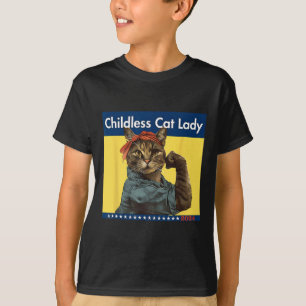 Camiseta Dona de Gato sem Filhos Está Votando Eleição 2024