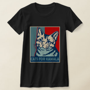 Camiseta Dona de Gato sem Filhos está votando em Kamala Har