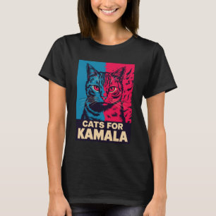 Camiseta Dona de Gato sem Filhos está votando em Kamala Har