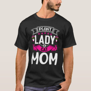 Camiseta Dona de Plantas Gata Mãe Plantas E Gata Mamãe Jar