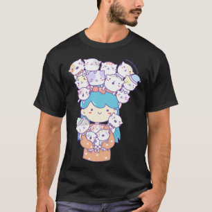 Camiseta Dona dos Gatos Sra Blueberry Monkimonk Fã de Gato