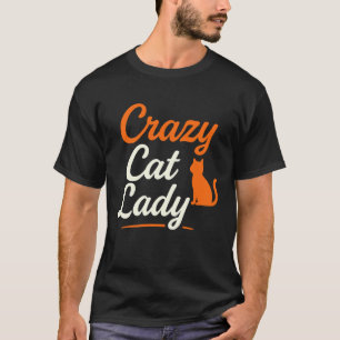 Camiseta Dona Gata Maluca Amante de Gatos Divertidos