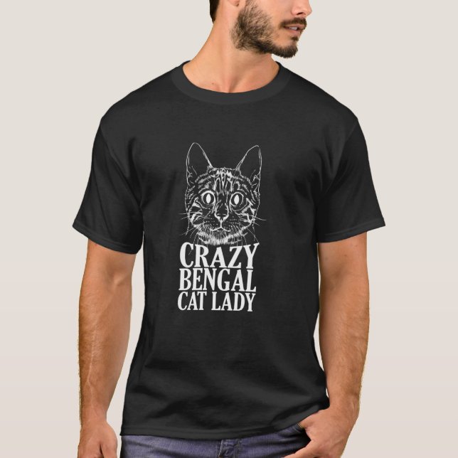 Camiseta Dona Louca de Gato Bengal (Frente)