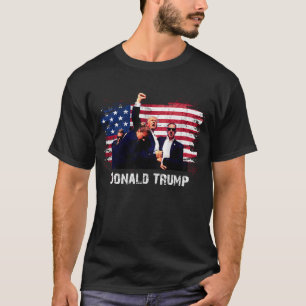 Camiseta Donal Trump 2024 Estante de Vamos com Donald Tru