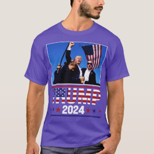 Camiseta Donald 2024 Sobreviveu A Tiros Na Eleição 2