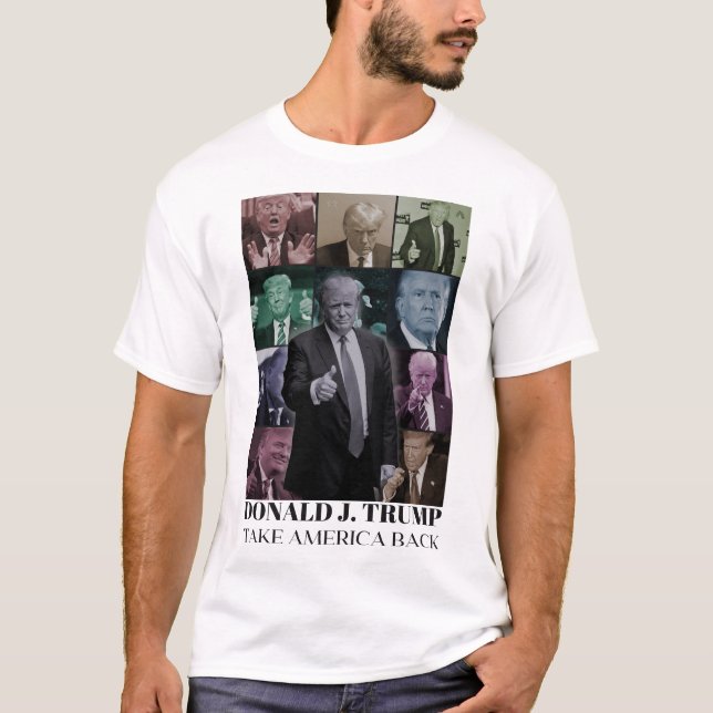 Camiseta Donald J. Trump - Leve a América de volta à camise (Frente)