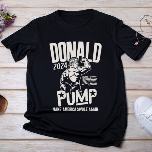 Camiseta Donald Pump 2024: Faça a América Swole Novamente