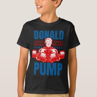 Camiseta Donald Pump Swole America Trump Levantando Peso